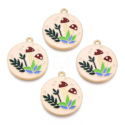 Autumn Theme Rack Plating Alloy Enamel Pendants LS-X-ENAM-N055-085-1