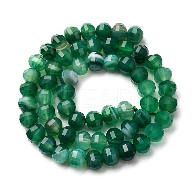 Natural Banded Agate Beads Strands G-P587-D02-02B-1