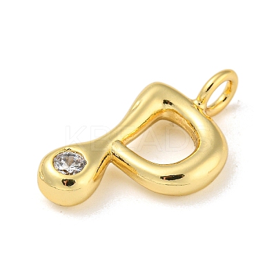 Rack Plating Brass Micro Pave Cubic Zirconia Pendants KK-A200-24G-P-1