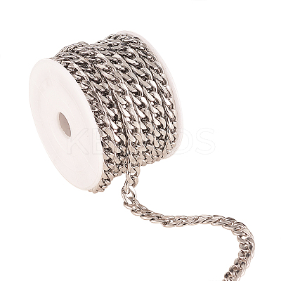 304 Stainless Steel Cuban Link Chains CHS-CJ0001-27B-1