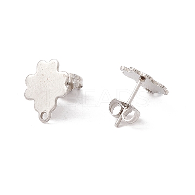 Non-Tarnish 201 Stainless Steel Stud Earring Findings EJEW-A071-05P-1