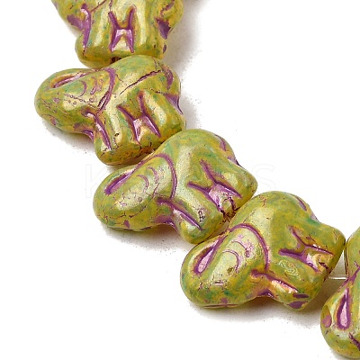 Painted Glass Beads Strands GLAA-Z021-11F-1