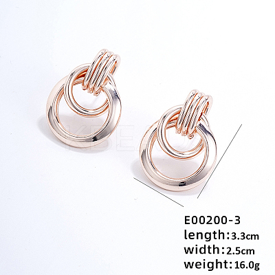 Fashionable Crossed Brass Stud Earrings Hip-hop Personality Trendy Ear Jewelry XX0906-3-1