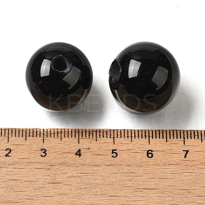 (Defective Closeout Sale: Damaged Hole Edge) Natural Black Onyx(Dyed & Heated) Beads LS-G-XCP0001-22-1