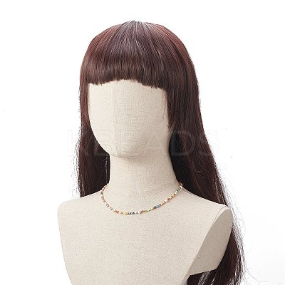 Natural Pearl & Glass Beaded Necklace for Women X-NJEW-JN04241-1