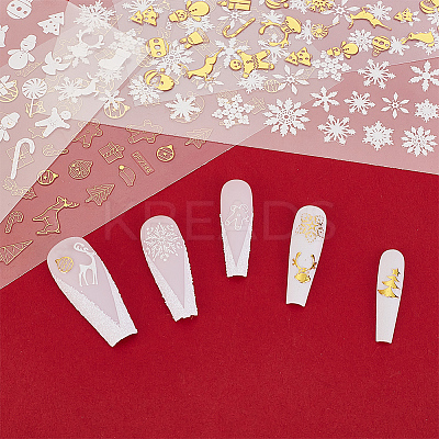10 Sheets 10 Styles Christmas PET Self Adhesive Festive Stickers STIC-OC0001-15-1