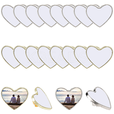 10 Sets Sublimation Blank Brooch Pins FIND-SP0004-08C-1