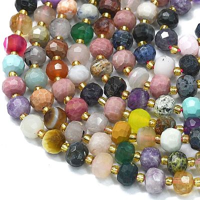 Natural Mixed Gemstone Beads Strands G-K389-E73-01-1