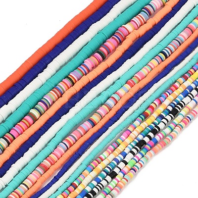 4 Strands 4 Styles Handmade Polymer Clay Beads Strands CLAY-YW0002-22C-1