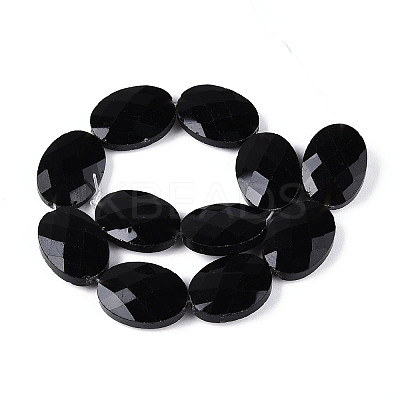 Natural Black Onyx(Dyed & Heated) Beads Strands G-S354-13x18-A01-1
