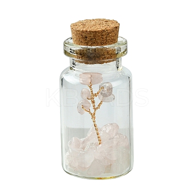 Transparent Glass Wishing Bottle Decoration AJEW-JD00011-01-1