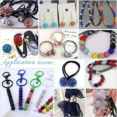 200Pcs Pave Disco Ball Beads RB-PH0001-41C-1