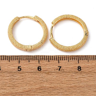 Round Ring Brass Hoop Earrings EJEW-F384-08G-1