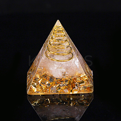 Orgonite Pyramid Resin Display Decorations G-PW0005-05D-1