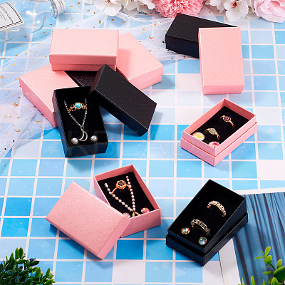 Rectangle Cardboard Paper Jewelry Box CON-TAC0015-01F-1