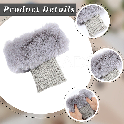Acrylic Fiber Woolen Yarn Socks Leg Cover AJEW-WH20018-149C-1