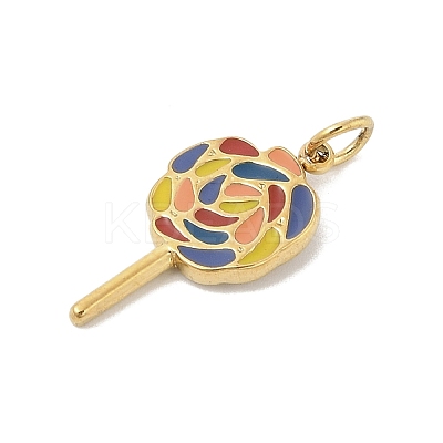 304 Stainless Steel Enamel Pendants STAS-U044-02A-G-1
