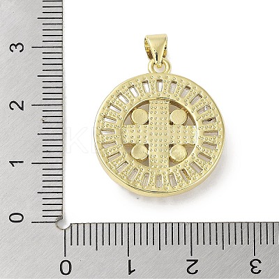 Rack Plating Brass Micro Pave Clear Cubic Zirconia Enamel Pearl
 Pendants KK-R163-01A-G-1