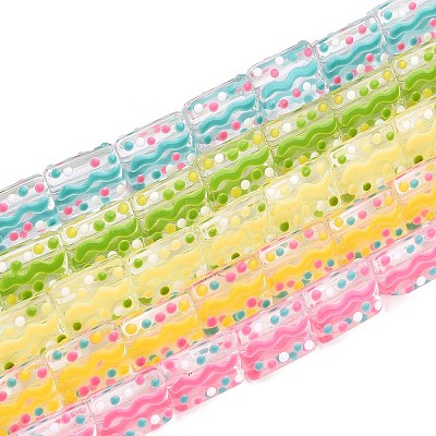Glass Enamel Beads Strands GLAA-T028-05-1