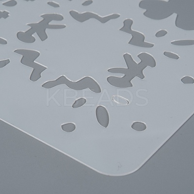 Plastic Reusable Drawing Painting Stencils Templates DIY-F018-B19-1
