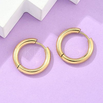 Ion Plating(IP) 304 Stainless Steel Huggie Hoop Earrings EJEW-F111-20mm-G-1