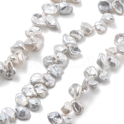 Natural Baroque Keshi Pearl Beads Strands PEAR-P064-06D-04A-1