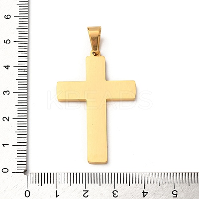 304 Stainless Steel Religion Jesus Cross Pendants STAS-F323-09G-1