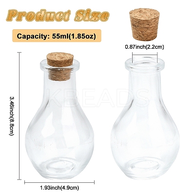 15Pcs Glass Bottle for Bead Containers AJEW-YW0001-53A-1