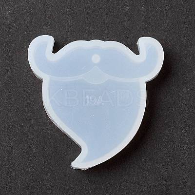 Christmas Theme DIY Santa Claus' Mustache Pendant Silicone Molds DIY-K054-01-1