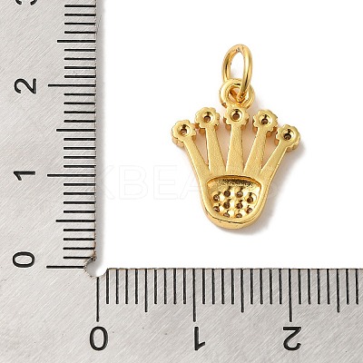 Brass Micro Pave Cubic Zirconia Pendants KK-C072-39G-1