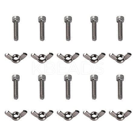 Gorgecraft 20Pcs 2 Style 304 Stainless Steel Nut DIY-GF0004-45-1