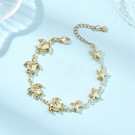304 Stainless Steel Link Chain Bracelets for Women BJEW-JB13630-1