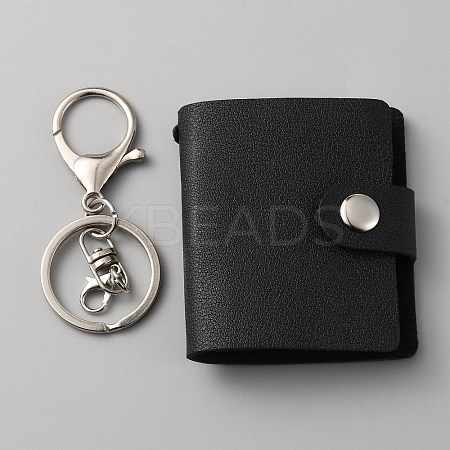 2 Inch Leather Cover Mini Photocard Holder Book AJEW-WH0248-366A-1
