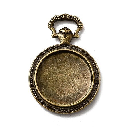 Vintage Tibetan Style Alloy Pendant Cabochon Settings TIBEP-M018-31AB-NF-1