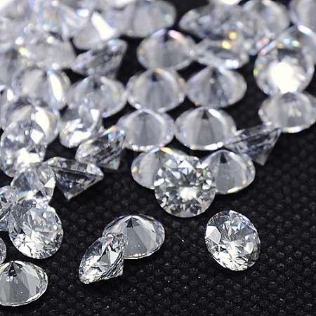 Diamond Shape Grade AAA Cubic Zirconia Cabochons ZIRC-J013-01-6mm-1