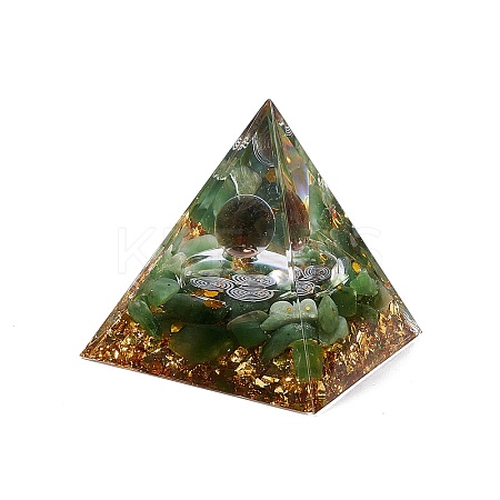 Orgonite Pyramid Resin Display Decorations DJEW-I017-01H-1