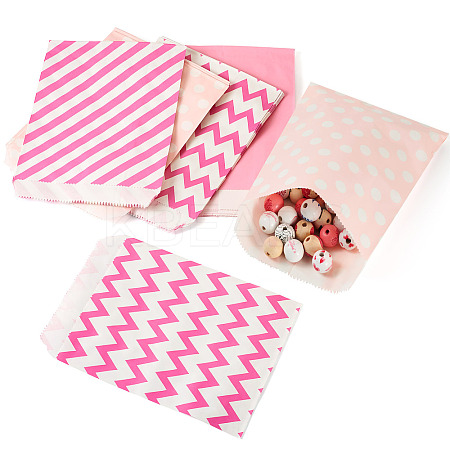 40Pcs 4 Styles Kraft Paper Bags CARB-TA0001-12A-1