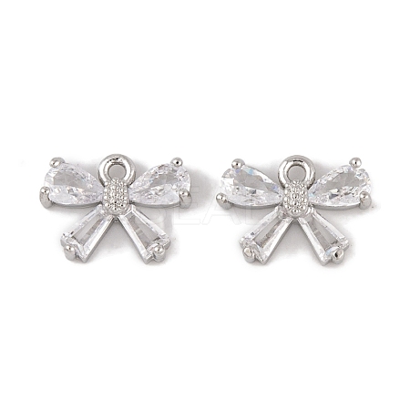 Brass Micro Pave Clear Cubic Zirconia Charms LS-KK-L212-14P-1