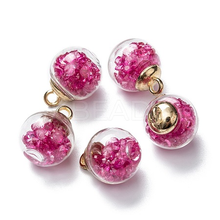 Transparent Glass Bottle Pendants LS-GLAA-L018-03-1
