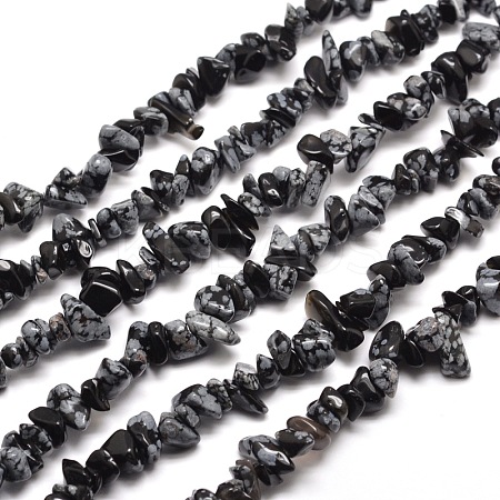Snowflake Obsidian Chip Bead Strands G-M205-23-1