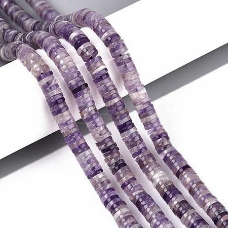 Natural Amethyst Beads Strands G-T142-6mm-12-1