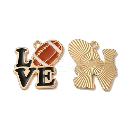 Alloy Enamel Pendants PALLOY-E028-08LG-02-1