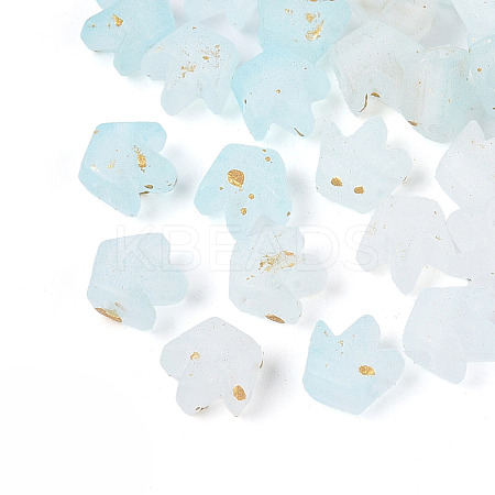 Frosted Transparent Acrylic Beads FACR-T009-01C-1