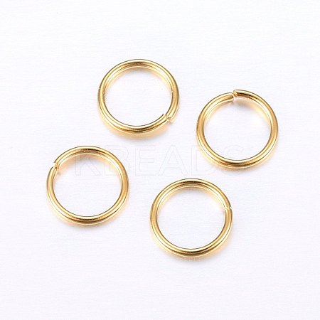 304 Stainless Steel Open Jump Rings X-STAS-O098-01G-16-1