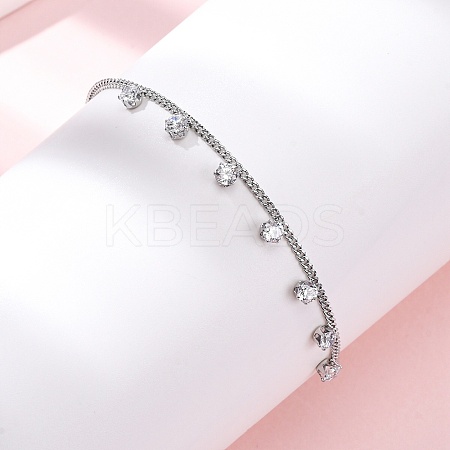 304 Stainless Steel Charm Bracelets BJEW-A047-02P-1