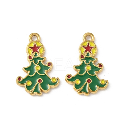 304 Stainless Steel Enamel Pendants STAS-L300-012G-35-1