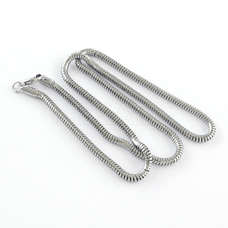 Brass Snake Chain Necklace Making X-NJEW-Q289-03-1