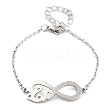 Non-Tarnish Stainless Steel Cable Chain Link Bracelets for Women Men LS-STAS-Z061-01P-06-1