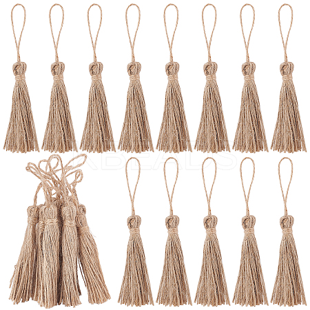 20Pcs Natural Jute Style Tassel AJEW-GF0005-13-1