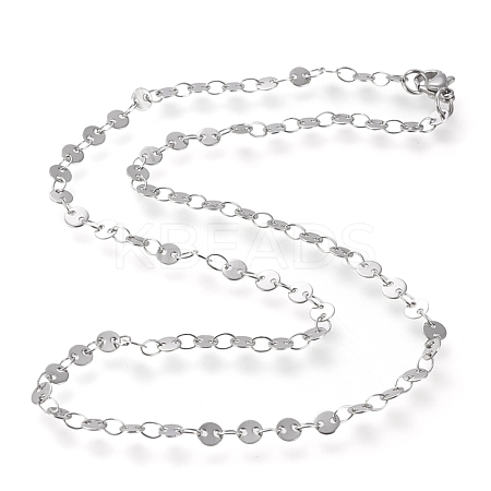Non-Tarnish 304 Stainless Steel Link Chain Necklaces STAS-I156-27A-P-1